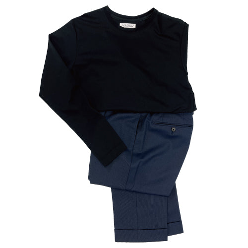 NEW DRESS T SHIRT L/S (長袖) CUFFS-BLACK