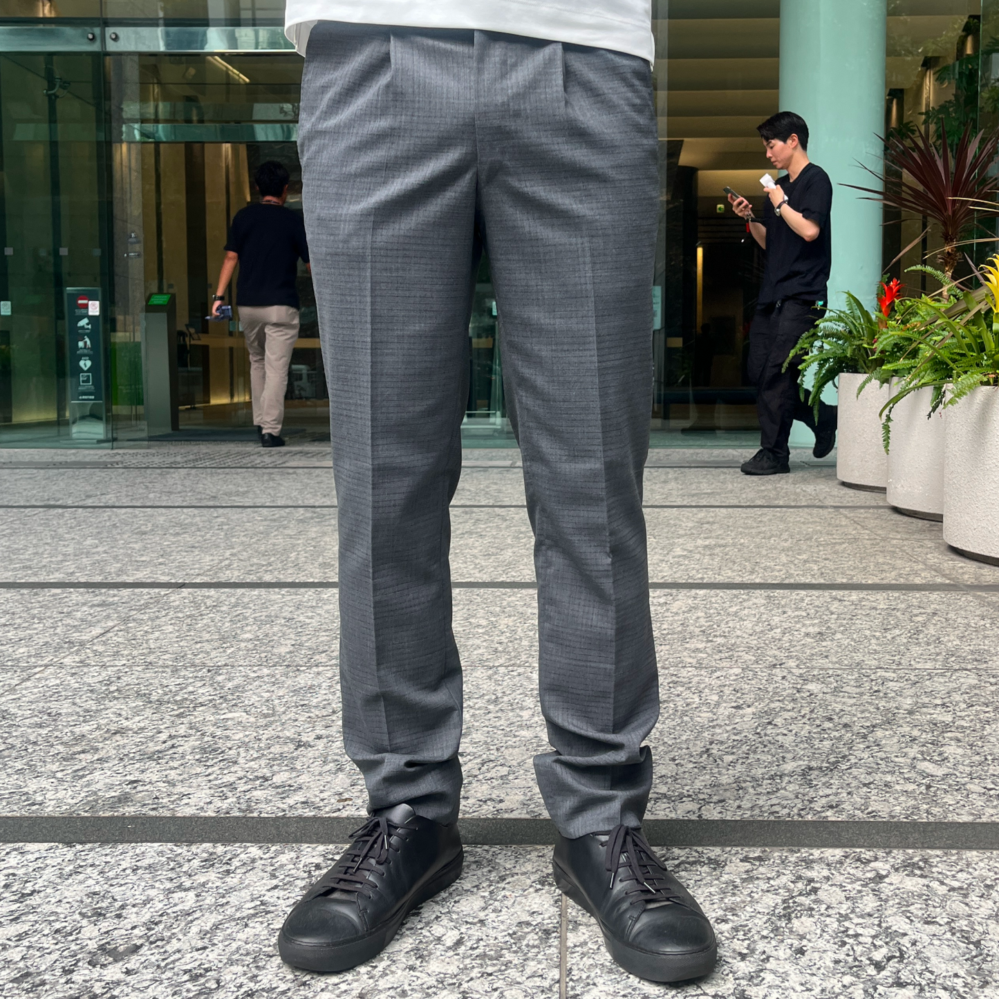 NEW BUSINESS SLACKS(SUMMER WOOL) / GRAY