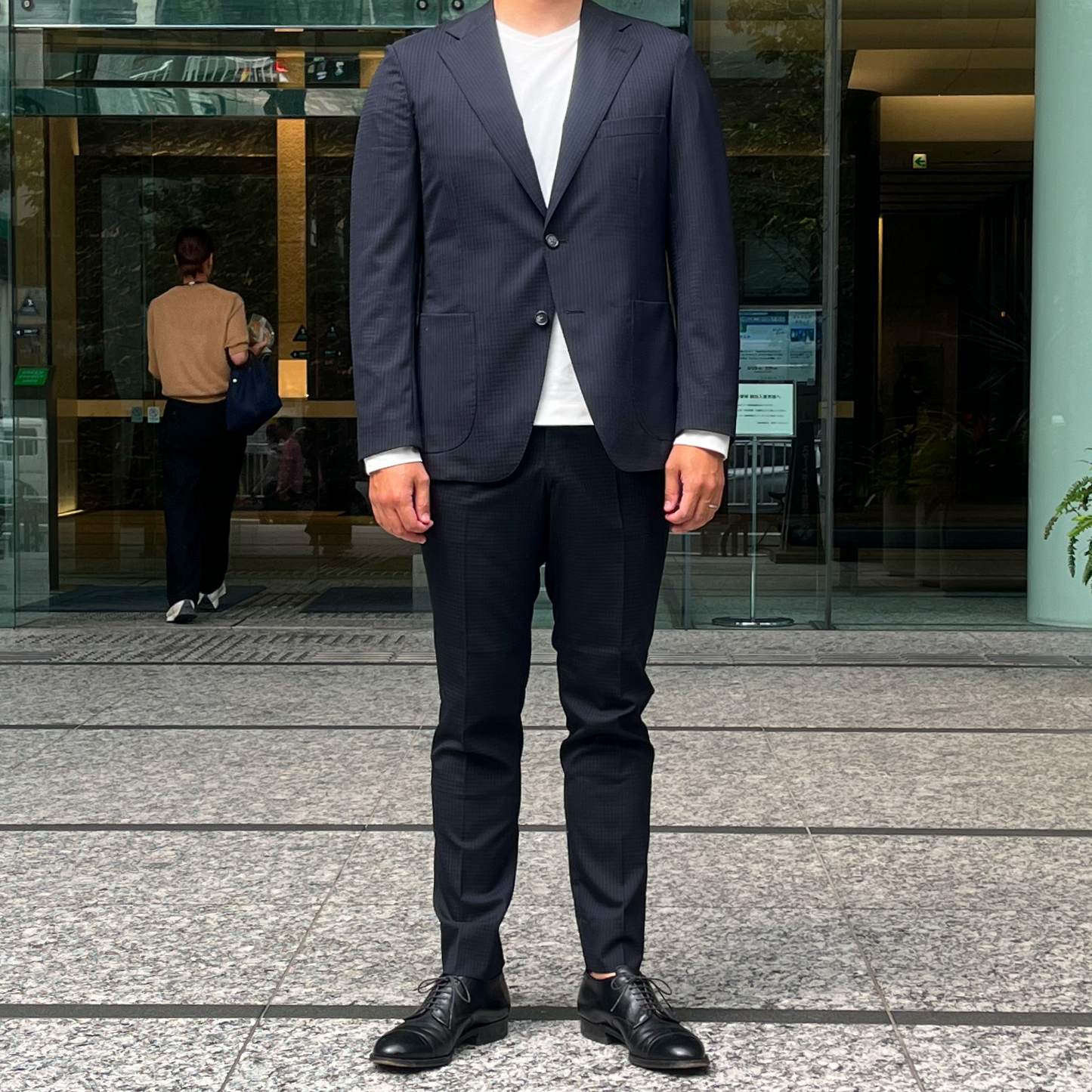 NEW BUSINESS SLACKS(SUMMER WOOL) / NAVY