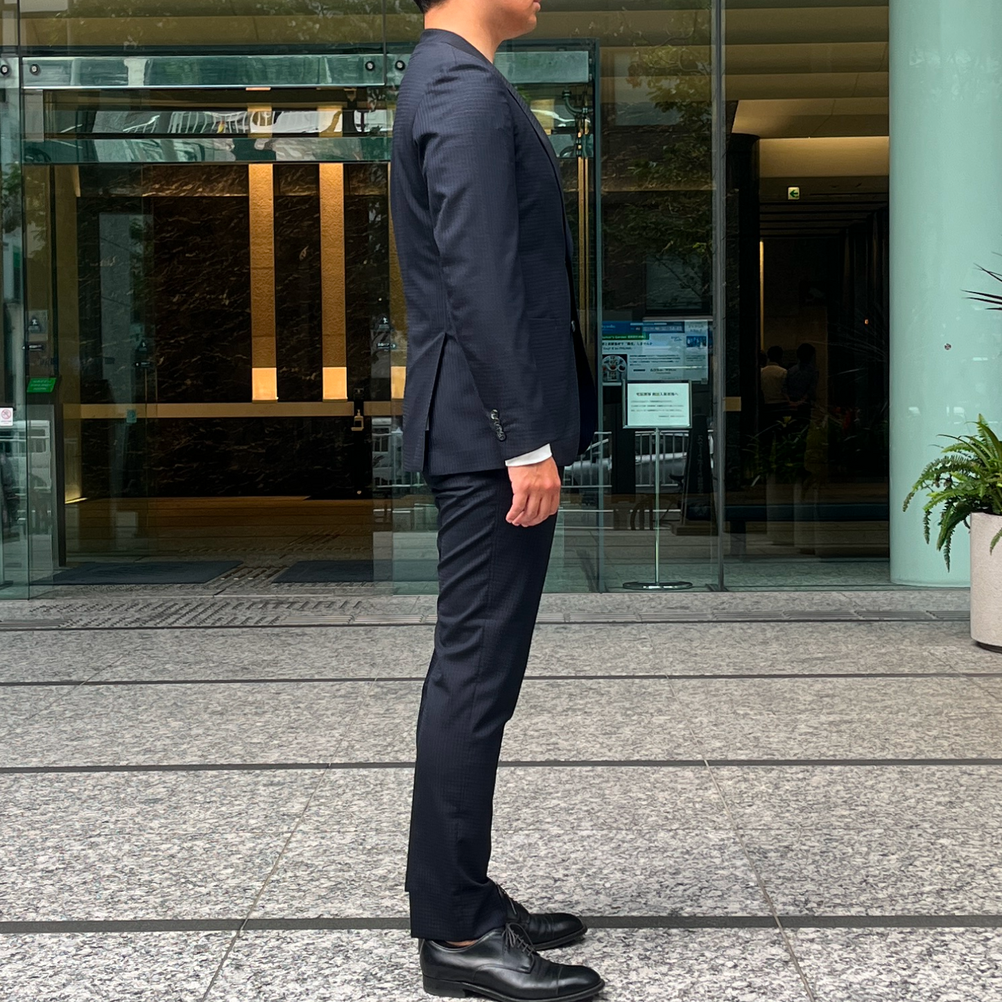 NEW BUSINESS SLACKS(SUMMER WOOL) / NAVY