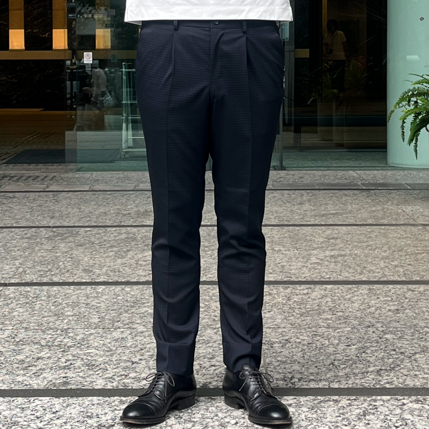 NEW BUSINESS SLACKS(SUMMER WOOL) / NAVY