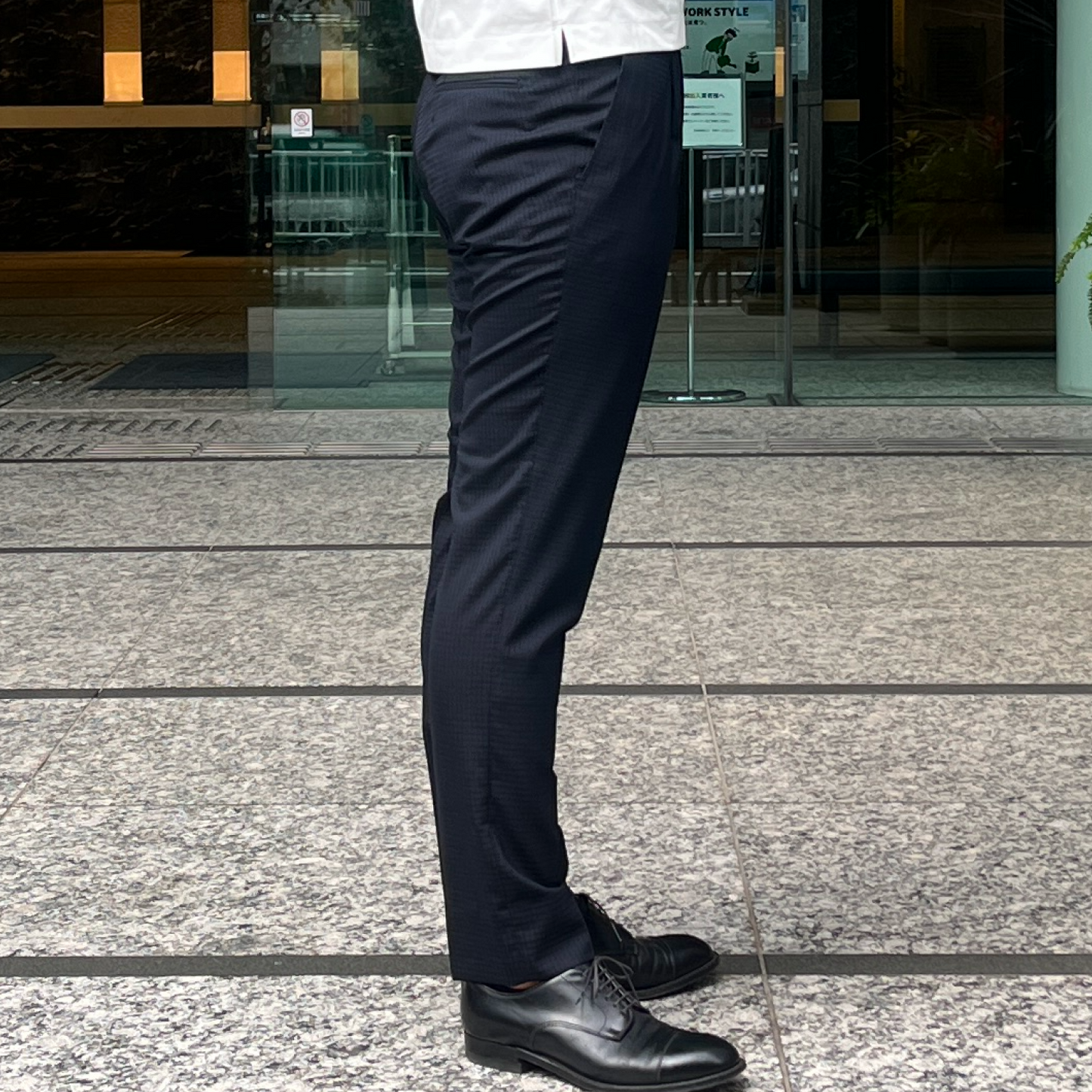 NEW BUSINESS SLACKS(SUMMER WOOL) / NAVY