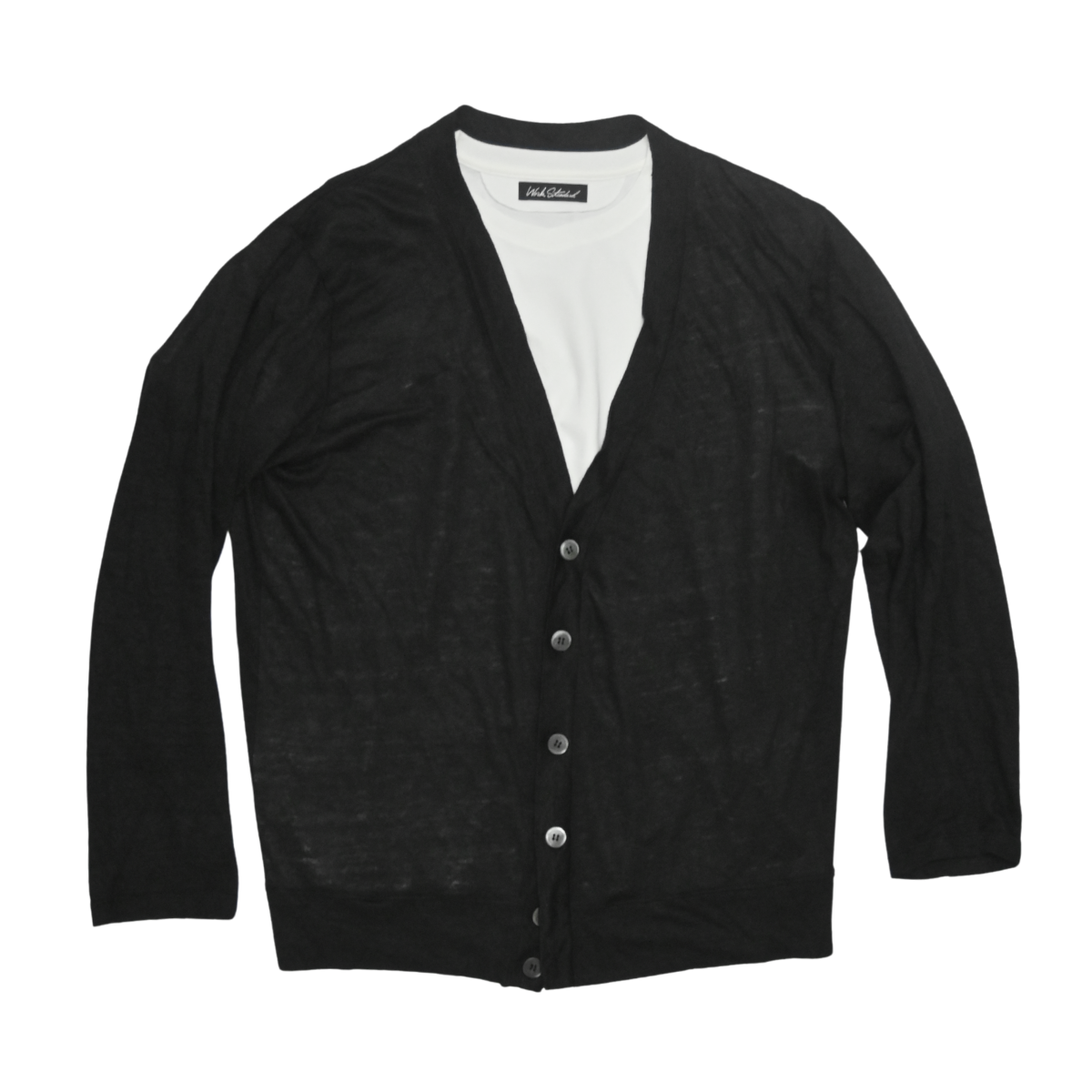 NEW DRESS CARDIGAN (LUXE LINEN) SMOKY NAVY