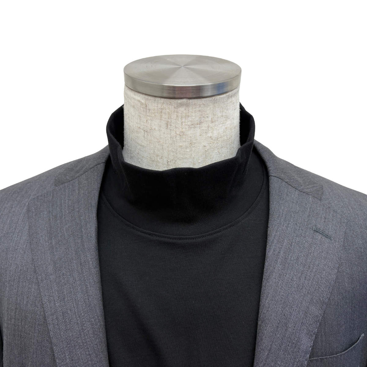 CASHMERIAN COTTON HIGHNECK T L/S (長袖) BLACK