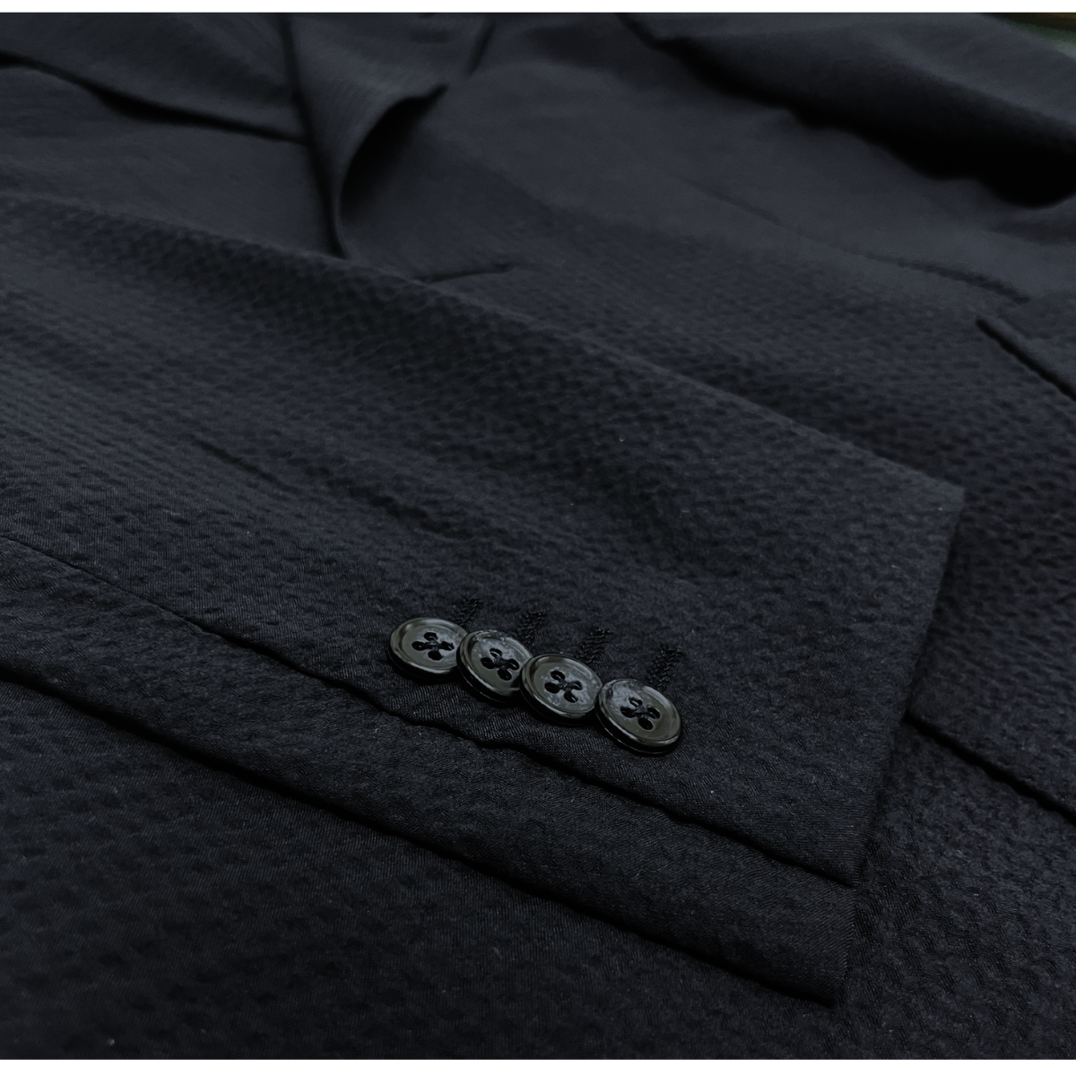 NEW BUSINESS JACKET (SEERSUCKER WOOL / BLACK)