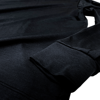 NEW DRESS T SHIRT L/S WOOL (長袖) - BLACK