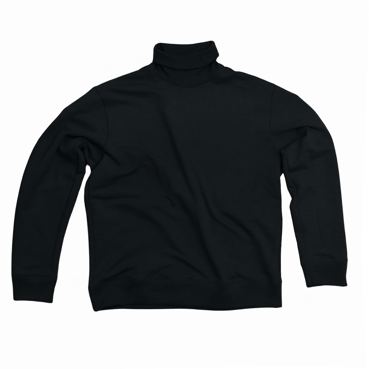 TURTLE NECK SWEATSHIRT BLACK