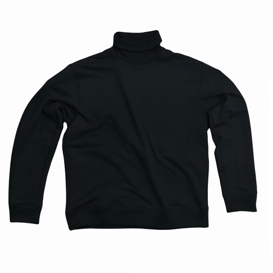 TURTLE NECK SWEATSHIRT BLACK