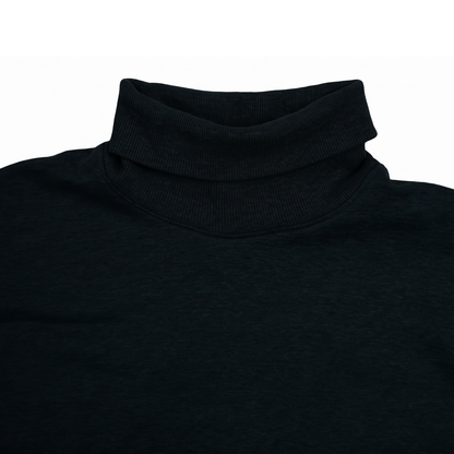 TURTLE NECK SWEATSHIRT BLACK