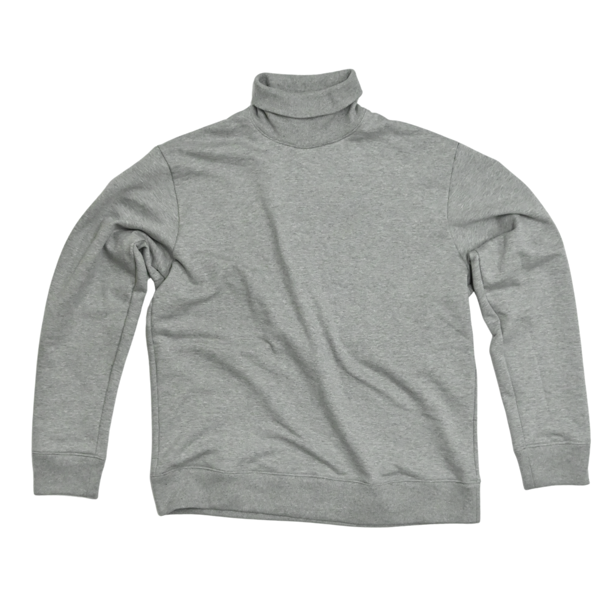 TURTLE NECK SWEATSHIRT HEATHER GREY
