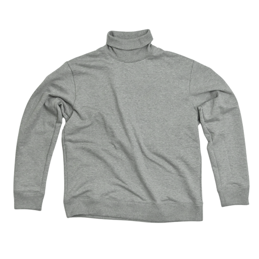 TURTLE NECK SWEATSHIRT HEATHER GREY