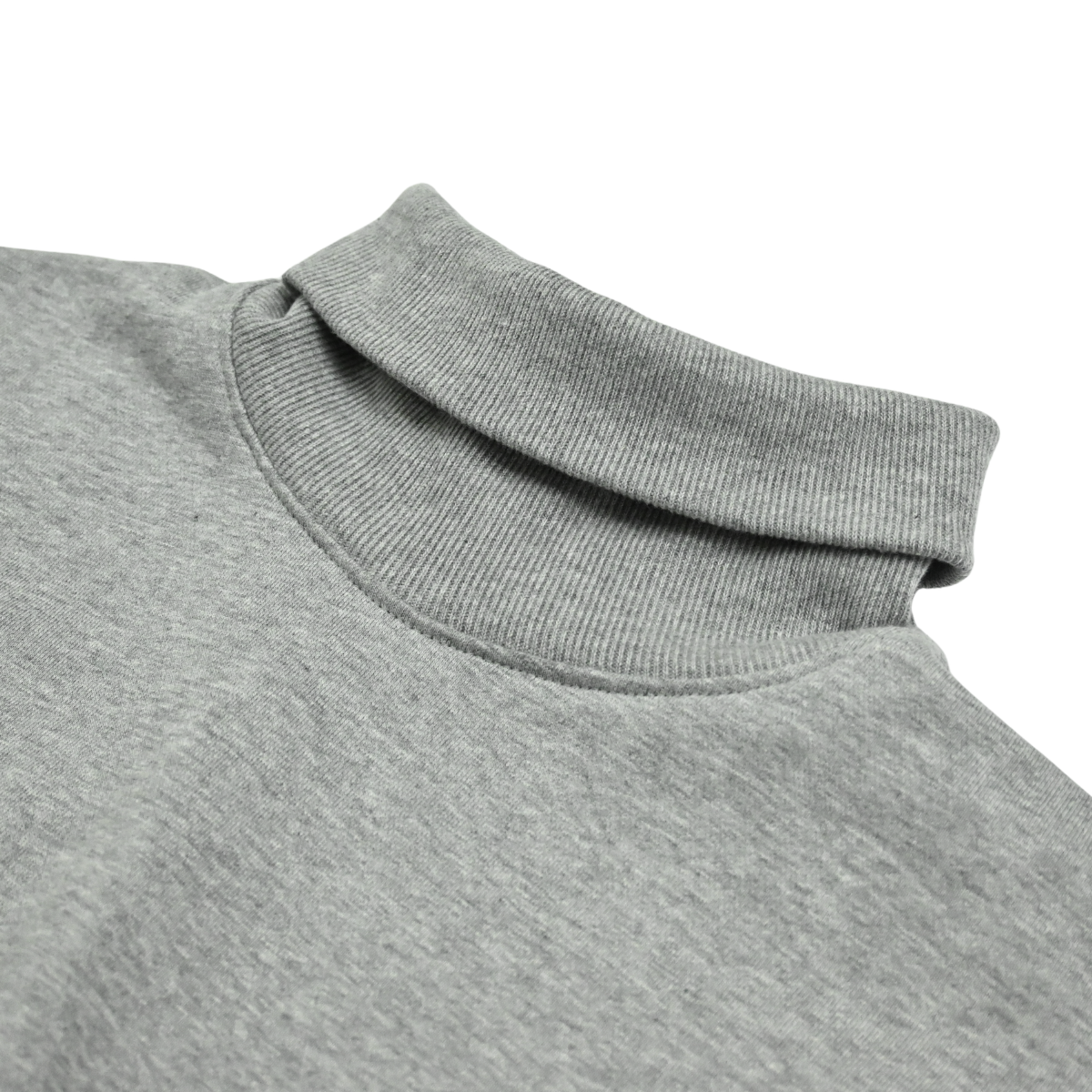 TURTLE NECK SWEATSHIRT HEATHER GREY