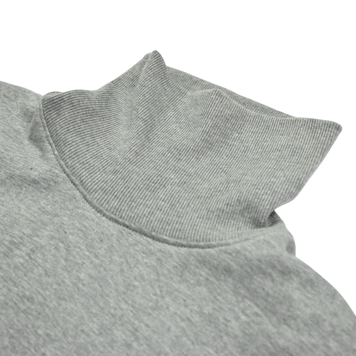 TURTLE NECK SWEATSHIRT HEATHER GREY