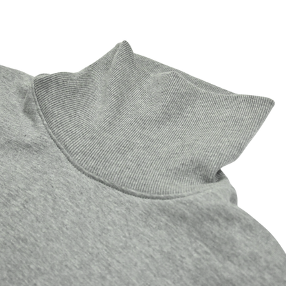 TURTLE NECK SWEATSHIRT HEATHER GREY