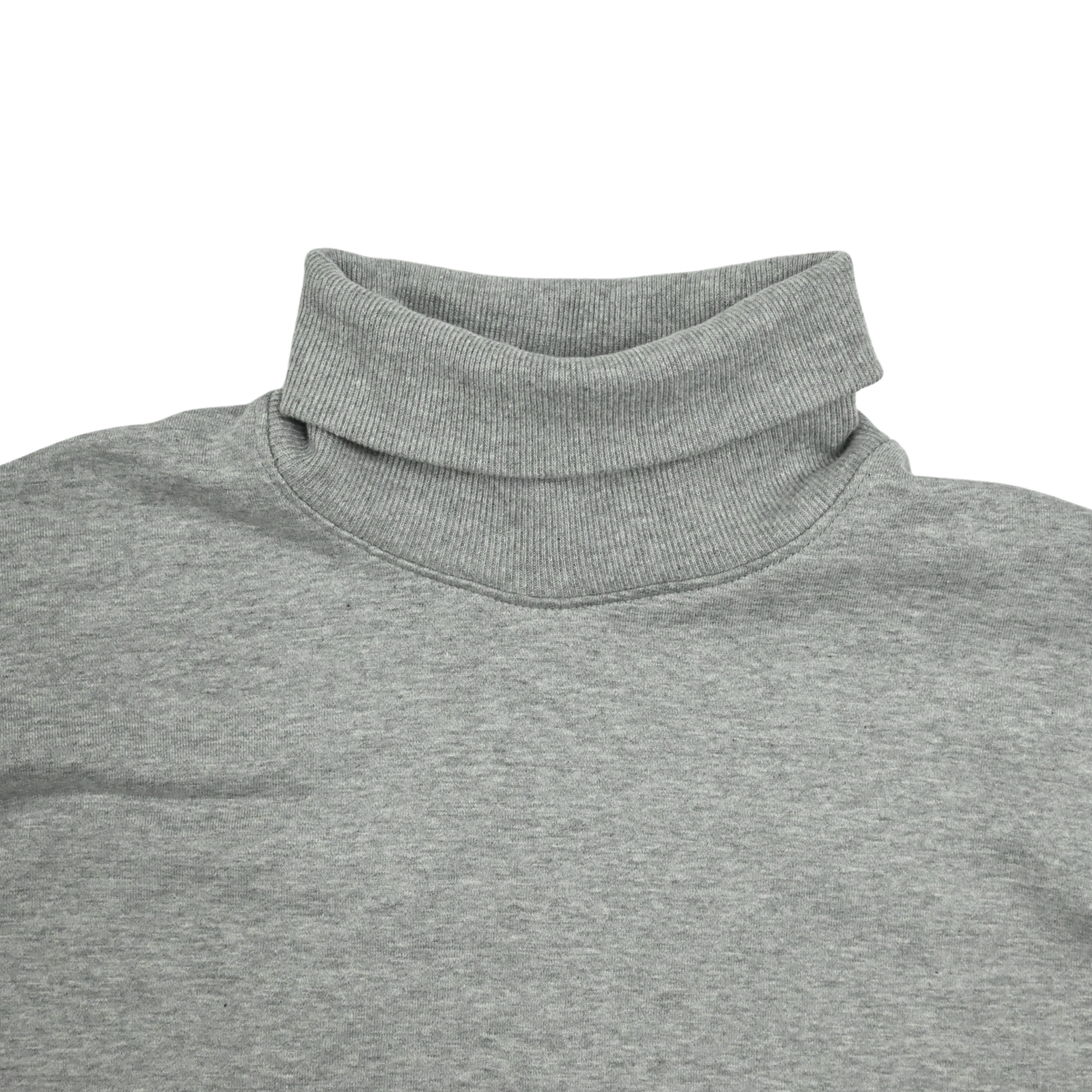 TURTLE NECK SWEATSHIRT HEATHER GREY