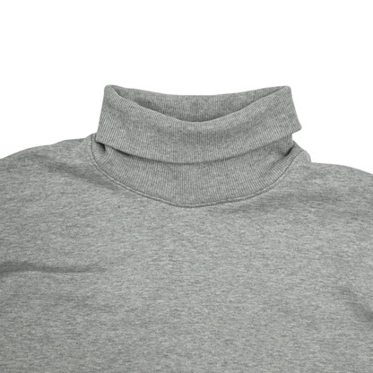 TURTLE NECK SWEATSHIRT HEATHER GREY