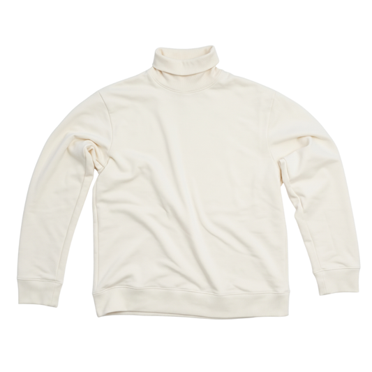 TURTLE NECK SWEATSHIRT OFF WHITE