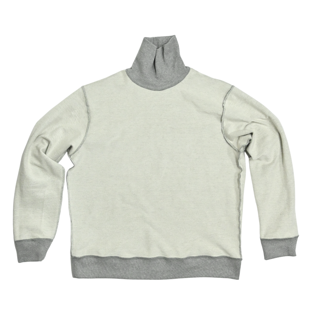 TURTLE NECK SWEATSHIRT HEATHER GREY