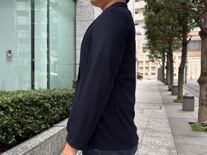 CARDI JACKET (SUPER120's WOOL) - ROYAL NAVY
